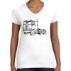 Women's Fine Jersey V-Neck Tee Thumbnail