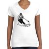 Women's Fine Jersey V-Neck Tee Thumbnail