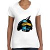 Women's Fine Jersey V-Neck Tee Thumbnail