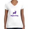 Women's Fine Jersey V-Neck Tee Thumbnail