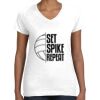 Women's Fine Jersey V-Neck Tee Thumbnail