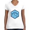 Women's Fine Jersey V-Neck Tee Thumbnail