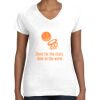 Women's Fine Jersey V-Neck Tee Thumbnail