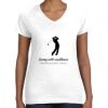 Women's Fine Jersey V-Neck Tee Thumbnail