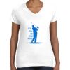 Women's Fine Jersey V-Neck Tee Thumbnail