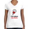 Women's Fine Jersey V-Neck Tee Thumbnail