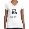 Women's Fine Jersey V-Neck Tee Thumbnail