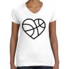 Women's Fine Jersey V-Neck Tee Thumbnail