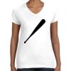 Women's Fine Jersey V-Neck Tee Thumbnail