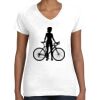 Women's Fine Jersey V-Neck Tee Thumbnail