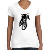 Women's Fine Jersey V-Neck Tee Thumbnail