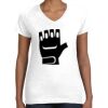 Women's Fine Jersey V-Neck Tee Thumbnail
