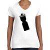 Women's Fine Jersey V-Neck Tee Thumbnail