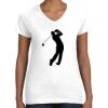 Women's Fine Jersey V-Neck Tee Thumbnail