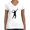 Women's Fine Jersey V-Neck Tee Thumbnail