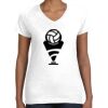 Women's Fine Jersey V-Neck Tee Thumbnail