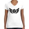 Women's Fine Jersey V-Neck Tee Thumbnail