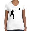 Women's Fine Jersey V-Neck Tee Thumbnail