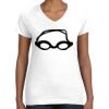 Women's Fine Jersey V-Neck Tee Thumbnail