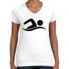 Women's Fine Jersey V-Neck Tee Thumbnail