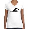 Women's Fine Jersey V-Neck Tee Thumbnail