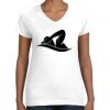 Women's Fine Jersey V-Neck Tee Thumbnail