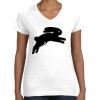 Women's Fine Jersey V-Neck Tee Thumbnail