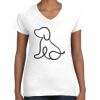 Women's Fine Jersey V-Neck Tee Thumbnail