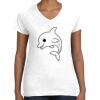 Women's Fine Jersey V-Neck Tee Thumbnail