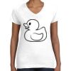 Women's Fine Jersey V-Neck Tee Thumbnail