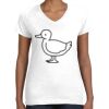 Women's Fine Jersey V-Neck Tee Thumbnail