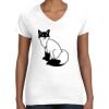 Women's Fine Jersey V-Neck Tee Thumbnail