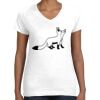 Women's Fine Jersey V-Neck Tee Thumbnail