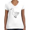 Women's Fine Jersey V-Neck Tee Thumbnail