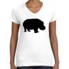 Women's Fine Jersey V-Neck Tee Thumbnail