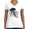 Women's Fine Jersey V-Neck Tee Thumbnail