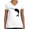Women's Fine Jersey V-Neck Tee Thumbnail