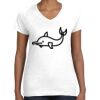 Women's Fine Jersey V-Neck Tee Thumbnail