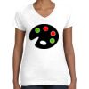 Women's Fine Jersey V-Neck Tee Thumbnail
