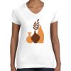 Women's Fine Jersey V-Neck Tee Thumbnail