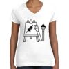 Women's Fine Jersey V-Neck Tee Thumbnail