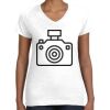 Women's Fine Jersey V-Neck Tee Thumbnail