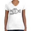 Women's Fine Jersey V-Neck Tee Thumbnail