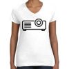 Women's Fine Jersey V-Neck Tee Thumbnail