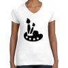 Women's Fine Jersey V-Neck Tee Thumbnail