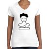 Women's Fine Jersey V-Neck Tee Thumbnail