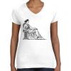 Women's Fine Jersey V-Neck Tee Thumbnail