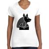 Women's Fine Jersey V-Neck Tee Thumbnail