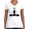 Women's Fine Jersey V-Neck Tee Thumbnail