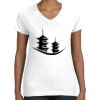 Women's Fine Jersey V-Neck Tee Thumbnail